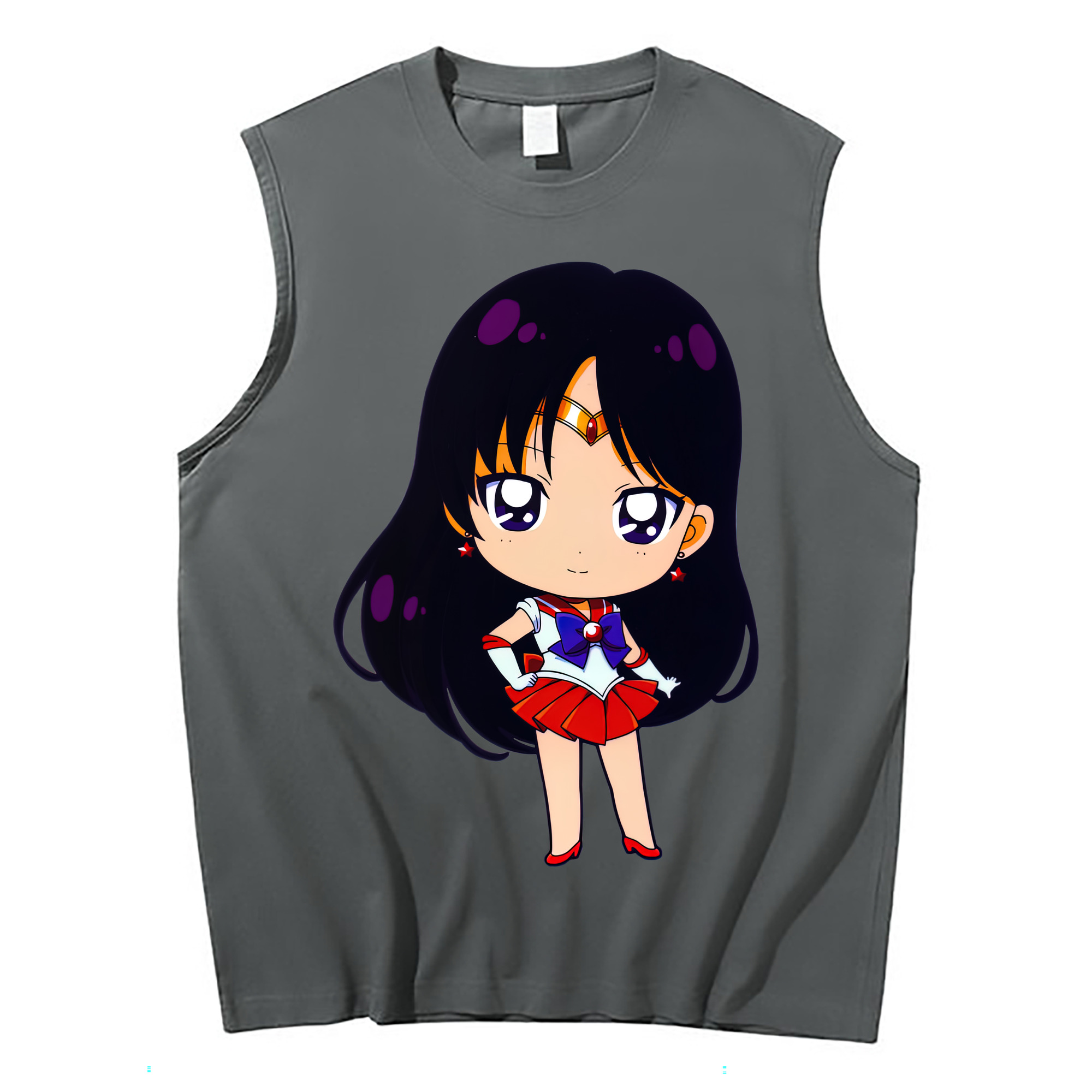 （画像用） 美少女戦士セーラームーン 火野レイ ひの レイ Sailor Moon Hino Rei （セーラーマーズ,Sailor Mars） コットン100％タンクトップ（フロントプリント）